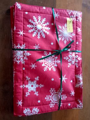 Red Snowflakes Christmas Place Mats